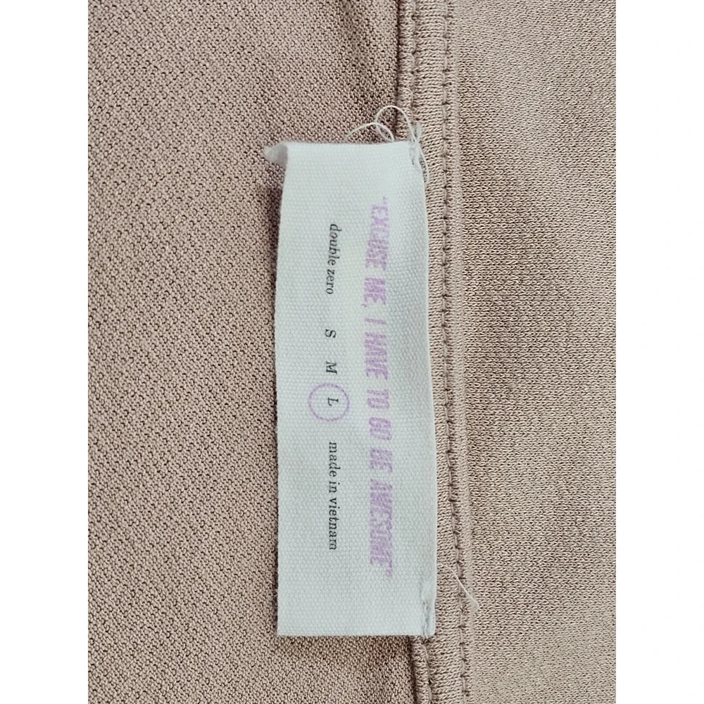 EXCUSE ME I HAVE TO GO BE‎ AWESOME Women's L Mauve Surplice Blouse Shirt Top EUC - Picture 7 of 8